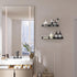 8Inch) RFOUO Small Shelf for Wall, Small Floating Shelf, Black Wall Shelves, Metal Bathroom Shelves, Metal Floating