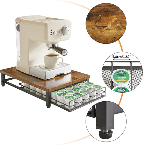 Coffee Pod Drawer Holder for K Cup, 35 Capacity Storage Organizer for Home Kitchen Coffee Station