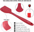 HOTEC Heat Resistant Silicone Rubber Spatula Set - 600? BPA-Free Kitchen Cooking Spatulas, Red Set of 5