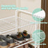 2-Tier 33" Closet SUFAUY Wide Shoe Rack, Metal Wire, Stackable, White
