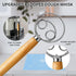Danish Dough Whisk, Stainless Steel Dough Hook Dutch Whisk for Sourdough Bread, Wooden Handle Mixing Tool