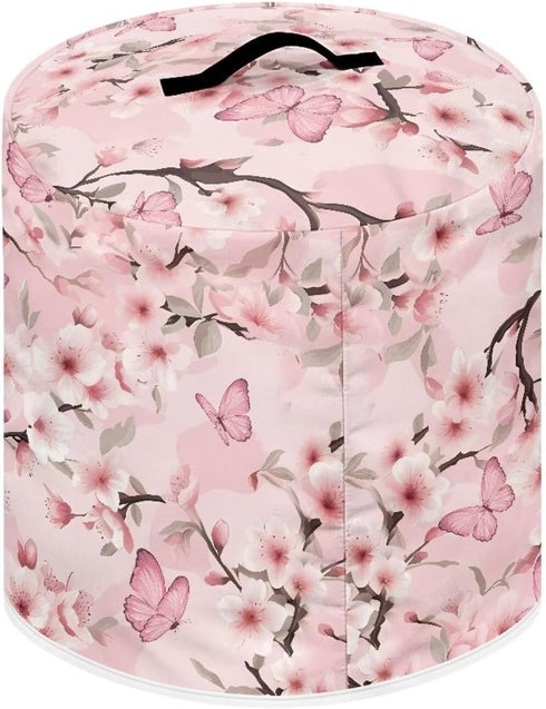 Butterfly Air Fryer Cover Pink Kitchen Appliance Covers with Handle and Side Accessory Pouch Portable Fits Most Pressure Cookers Rice Cookers Holiday Gifts