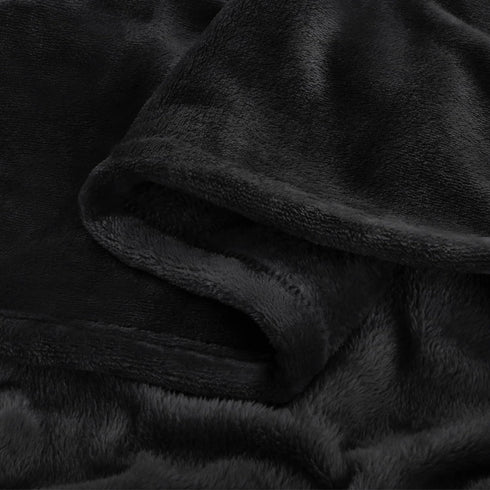 BEDELITE Black Fleece Blanket, Luxury Plush Cozy Throw Blanket 50x60 inches, Super Soft Warm Lightweight