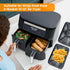 GWY Air Fryer Grill Pan - Replacement Crisper Plate for Ninja Foodi AD350CO DZ401 DZ550, Dishwasher Safe