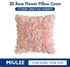 MIULEE 3D Decorative Romantic Valentines Stereo Chiffon Rose Flower Throw Pillow Cover, 16x16 Inch Peach Pink
