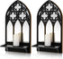 Gothic Sconces Wall Decor Set of 2, Arched Church Wall Sconces Decorative
