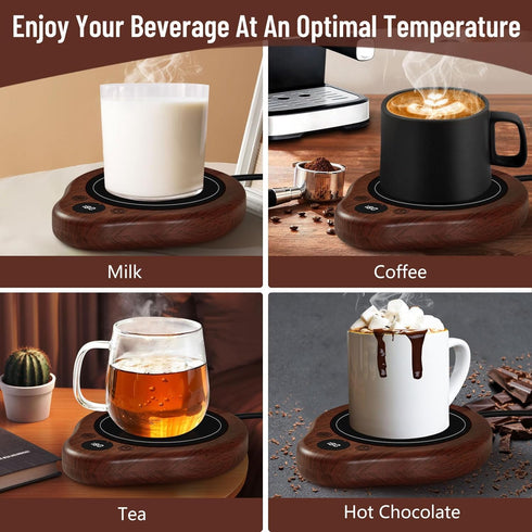 3 Settings 2-12H Settings 25W Mug Warmer, Temperature Coffee Mug Warmer, Timed Coffee Warmer, Digital Display Mug