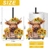 Countertop JarThenaAMCS Highland Cow Sunflower Paper Towel Holder Watercolor Floral Cattle Large Metal Towel Holder