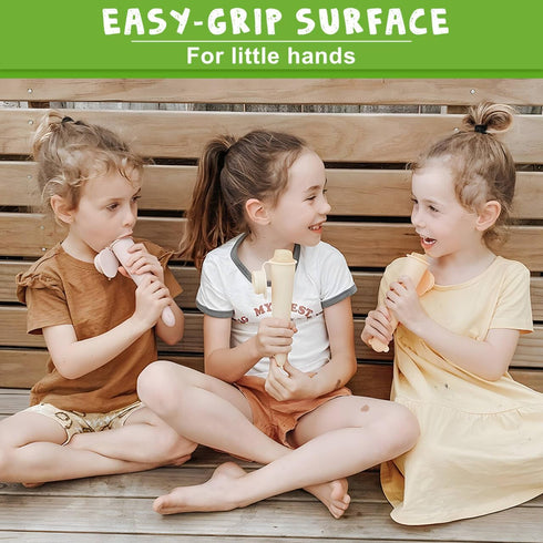 Sticks,3.5oz 100ML,4 Colors,Set 4 haakaa Food Grade Silicone Ice Pop Mould With Lids BPA Free Reusable Baby Popsicle