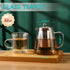 34OZ Glass Teapot with Infuser, 18/8 Stainless Steel, Clear Small Tea Kettle for Loose Leaf Tea Maker, Camping, Travel