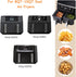 ddLUCK 2Pcs Air Fryer Silicone Liners for Ninja SL401/DZ401/DZ550 8-10 QT, Reusable Baking Tray with Cheat Sheet