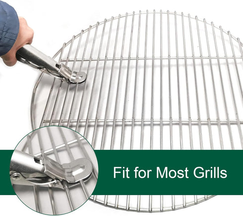 Set BBQ Ash Removal Tool for Big Green Egg Accessories, Kamado Grill Cleaning Tools Include Ash Rake and Ash Pan