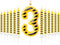 AXBMM 13 Pcs Construction Themed Birthday Candles Set 12 Yellow and Black Number