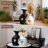 Set Ceramic Vase Hollowed Heart Flower Vase for Modern Nordic Boho Home Decor, Aesthetic Decor for Table Centerpiece