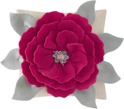 JWH Iris Flower Throw Pillow Cover Decorative 3D Floral Accent Pillow Case