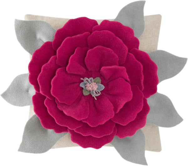 JWH Iris Flower Throw Pillow Cover Decorative 3D Floral Accent Pillow Case