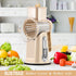 5 SUSTEAS Rotary Cheese Grater with Handle - Vegetable Shredder with Well-designed Blades & Strong Suction Base,Round