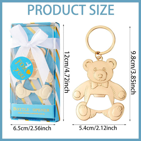 24/packs Baby bottle Opener Baby Shower Party Gift Bottle Opener Cute Bear Shape Bottle Opener Guest Wedding Party Gift