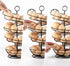 Countertop, QUTREY Black Metal Egg Holder Fresh Egg Skelter, Spiral Design Egg Dispenser Rack with Storage Basket