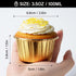 EUSOAR Gold Cupcake Cups - 3.5 Oz, 50pcs Disposable Foil Muffin Liners, Ramekin Aluminum Holders for Baking