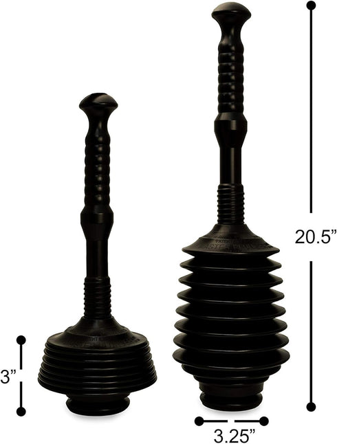 Master Plunger MP100-3 Heavy Duty Toilet Plunger, Clears Toilets, Kitchen Sinks, Fast with Air Relief Valve