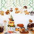 30Ct Woodland Animals Hanging Swirl Decorations, Forest Friends Birthday Party Supplies for Kids, Woodland Creatures