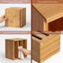 Bamboo Utensil Dispenser for Spoons and Forks, 3 Compartment Plastic Utensil Holder Station for Party and Breakroom