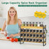 Countertop, 4 4 EsLuker.ly Spice Seasoning Rack Organizer Kitchen Tier Bamboo Spice Shelf Holder Storage with Hooks