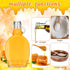 24 5 oz 4 meekoo Pieces Glass Syrup Bottles with Aluminum Lid and Loop Handle Glass Maple Bottles Maple Syrup Jars