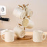 Set 6, 14.2oz theterra Ceramic Coffee Mugs of Handmade Coffee Cups with Handle for Latte, Tea, Milk, Beer, Hot Cocoa