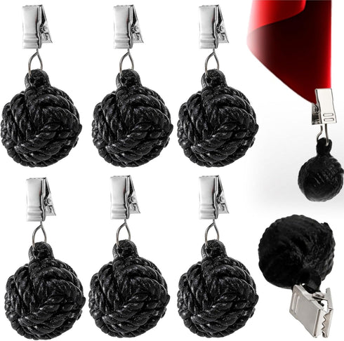 AVLA 6 Pack Tablecloth Weights, Heavy Cloth Pendant with Metal Clips, Resin