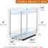 DABIGE 3 Pack 2 Need:12'' 11'' 5'' Pull Out Spice Rack Organizer for Cabinet, Tier Slide Out Spice Racks Organizer