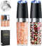 Sangcon Gravity Electric Salt and Pepper Grinder Set Shakers UPGRADED 9OZ XL
