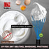 Walfos Silicone Whisk Set of 4, 11in Flat Whisk & 7+9+11in Balloon Whisks, Non-Scratch, Dishwasher Safe, Colorful