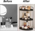Counter 3 Countertop Fixwal Corner Bathroom Organizer, Tier Rustic Bathroom Organizer, Wood Storage Tray for Vanity