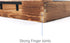 17x13'' 2 LotFancy Large Ottoman Tray for Living Room, Wood Serving Tray with Handles, Home Dcor for Coffee Table