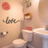 Metal Wall Decor Rustic Letter Signs, Black Wall Art Hanging Word Cutout Decoration for Home (Love Style)