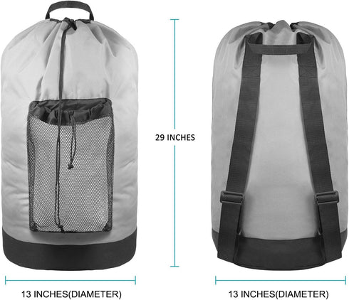 Dalykate Laundry Backpack Bag with Shoulder Straps, Durable Nylon Hamper with Drawstring Closure