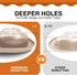 HONGBAKE Nonstick Donut Pans for Baking, 2-Pack 6 Cavity Upgraded Deepened Doughnut Tray for Oven - Bronze Gold