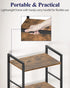 3-Tier (16.5"11.0"28.1") Kitsure Book Shelf - Wood & Metal Bookshelf with Handle & Adjustable Feet, Lightweight