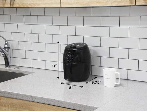 Elite Gourmet EAF-0201 Personal Compact Electric Hot Air Fryer, 2.1 Quart, Oil-Less Healthy Cooker, 1000W, Black