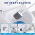 2 Pack SetFloor HONOVA Silicone Toilet Bowl Brush with Ventilated Holder, Toilet Brush and Holder Standing & Wall