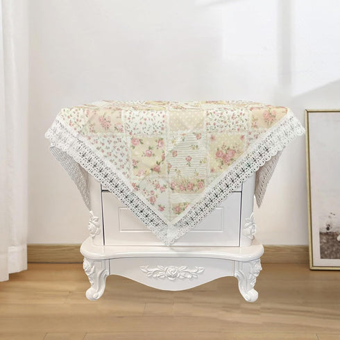 Bedside Tablecloth,Square Tablecloth,Farmhouse Tablecloth,Furniture Dust Cover, Coffee Table Cover, Decorative Table Cover