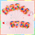 Hongplus 3D 4 4th 4th Colorful Building Block Number Candle Birthday Candle Candy Building Block Bricks Happy Birthday