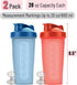 Mr. Pen Shaker Bottles for Protein Mixes, 28 oz, 2 Pack, Red and Blue, Protein Shaker Bottle with Wire Whisk Ball