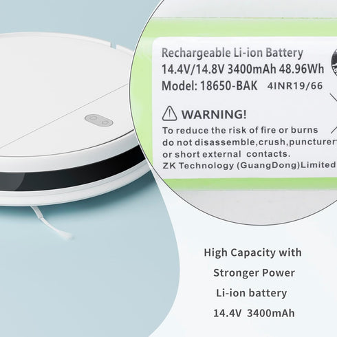 3400mah Li-ion Battery for Eufy RoboVac 11 11S 30 15C 15T 12 35C, for Ecovacs Deebot N79S N79S N95 DN622, for Hybrid G30 G20 R500 R450, for Goovi F007C D380 D382, for Amarey A800 A900 Vacuum Cleaners