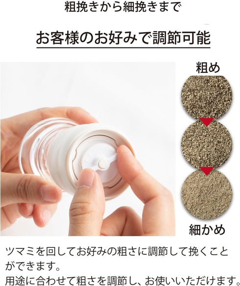 CM-15N-WH 3.4 oz (90 ml), Kyocera Mill, fl Ceramic, Salt & Pepper, Crystal Salt, Rock Salt, Pepper, Spices, Japanese