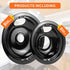 Stove Burner Drip Pans W10288051, 2 Packs 6” and 8" Black Porcelain Covers for Electric Stove