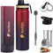 Tea Infuser Bottle - 22 Oz Fruit Infuser Water Bottle, Triple Walled Insulated Stainless Steel with 3 Lids
