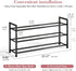 3-Tier Closet, 18-33 Bumusty Expandable Shoe Rack for Adjustable Shoe Rack for Small Space, Small Shoe Organizer